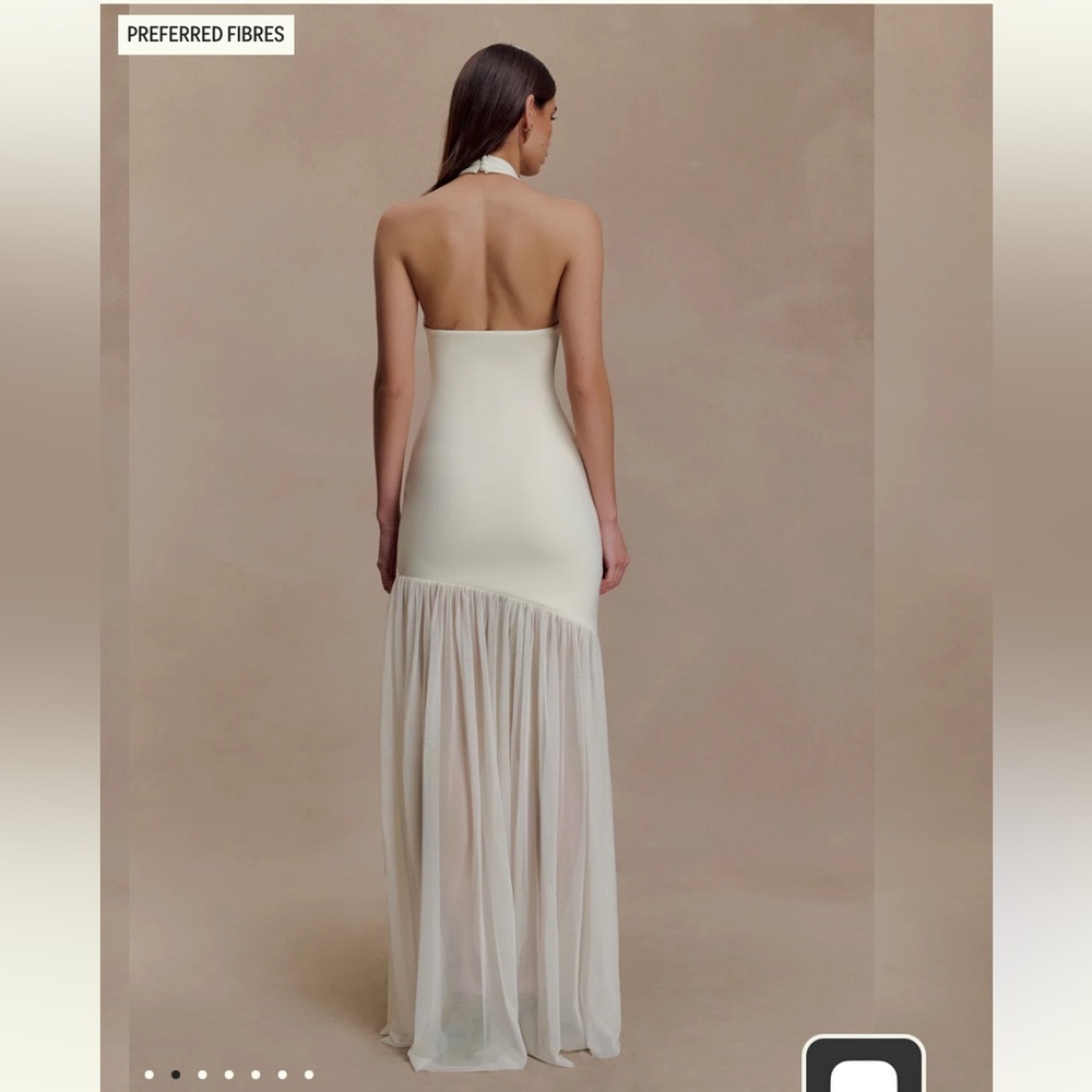 Meshki Cream Plunge Maxi Dress - Picture 2 of 2